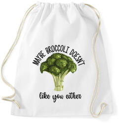 printfashion A brokkoli se szeret téged - Sportzsák, Tornazsák - Fehér (8151083)