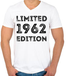 printfashion 1962 - Férfi V-nyakú póló - Fehér (5058478)