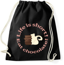 printfashion cica és csoki - Sportzsák, Tornazsák - Fekete (5578757)