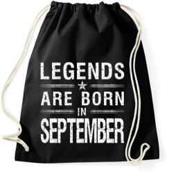 printfashion A legendák szeptemberben születnek - Sportzsák, Tornazsák - Fekete (378781)