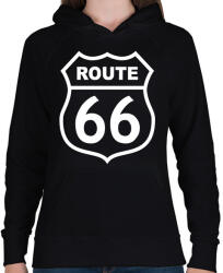 printfashion route 66 - Női kapucnis pulóver - Fekete (11593847)