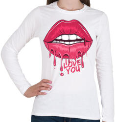 printfashion Love You - Női hosszú ujjú póló - Fehér (2952236)