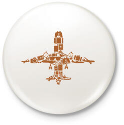 printfashion Repülő - Kitűző, hűtőmágnes - Fehér (6246214)