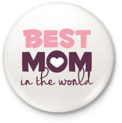 printfashion Legjobb Anyuka a világon - Kitűző, hűtőmágnes - Fehér (3075742)