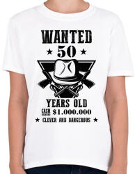 printfashion Wanted - Számmal - Gyerek póló - Fehér (7496741)