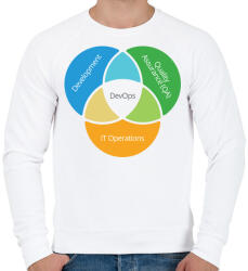 printfashion Szoftver fejlesztő - Férfi pulóver - Fehér (3914945)