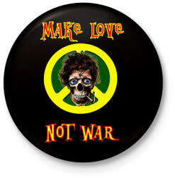 printfashion make love not war - Kitűző, hűtőmágnes - Fekete (3097296)