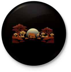 printfashion Afrika - Kitűző, hűtőmágnes - Fekete (3092923)