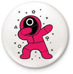 printfashion Squid Game Dab kör - Kitűző, hűtőmágnes - Fehér (5725285)