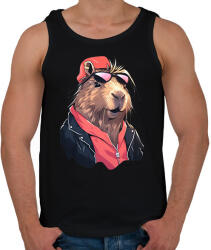 printfashion Capybara - rock - Férfi atléta - Fekete (13756877)