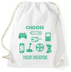 printfashion choose your weapon - Sportzsák, Tornazsák - Fehér (431834)