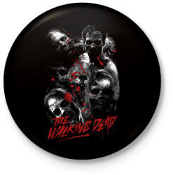 printfashion The walking dead - Kitűző, hűtőmágnes - Fekete (3091174)