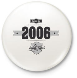 printfashion born-in-2006-(dark&lightgrey) - Kitűző, hűtőmágnes - Fehér (3076173)
