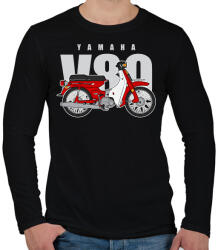 printfashion Yamaha V80 - Férfi hosszú ujjú póló - Fekete (6982779)