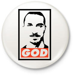 printfashion Zlatan God - Kitűző, hűtőmágnes - Fehér (3081160)