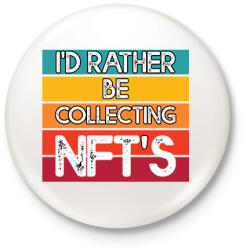 printfashion BITCOIN 4 EVER 48 - Kitűző, hűtőmágnes - Fehér (6117057)