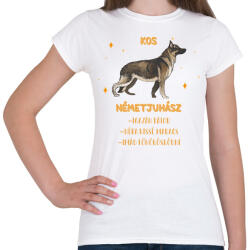 printfashion Kos - Németjuhász - Női póló - Fehér (13344083)