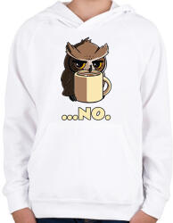 printfashion Kávés bagoly - Gyerek kapucnis pulóver - Fehér (13830748)