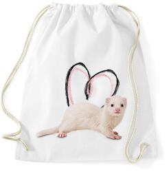 printfashion fehér görény szívecskével - Sportzsák, Tornazsák - Fehér (15327210)