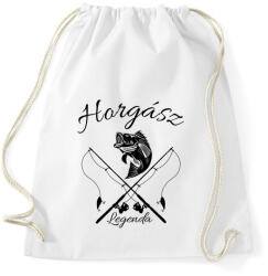 printfashion Horgász legenda - Sportzsák, Tornazsák - Fehér (4657717)