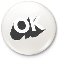 printfashion OK - Kitűző, hűtőmágnes - Fehér (3087610)