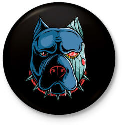printfashion Pitbull robot - Kitűző, hűtőmágnes - Fekete (3101539)