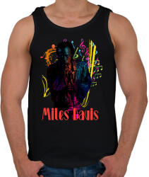 printfashion miles davis colorful - Férfi atléta - Fekete (2651571)