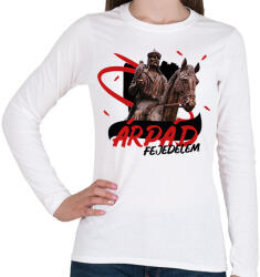 printfashion Árpád fejedelem - Női hosszú ujjú póló - Fehér (9944757)