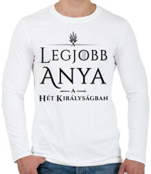 printfashion got-legjobb-anya-black - Férfi hosszú ujjú póló - Fehér (1029309)