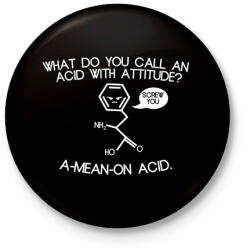 printfashion ACID - Kitűző, hűtőmágnes - Fekete (3092227)