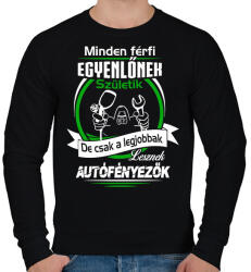printfashion Autófényezők születésnapja - Férfi pulóver - Fekete (994732)