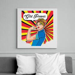 printfashion Girl Power - Vászonkép - Fehér (6634294)