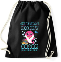 printfashion Christmas Mommy Shark - Sportzsák, Tornazsák - Fekete (3990720)