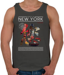 printfashion New York utcái - Férfi atléta - Sötétszürke (58579)