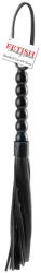 Pipedream Beaded Cat-o-Nine Tails Black - primestars