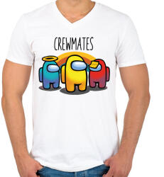 printfashion Among us - crewmates - Férfi V-nyakú póló - Fehér (4156196)