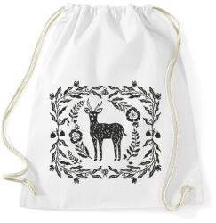 printfashion Őz az erdőben - Sportzsák, Tornazsák - Fehér (15961585)