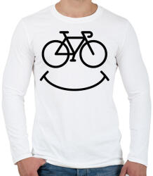 printfashion Smile biker - Férfi hosszú ujjú póló - Fehér (2559647)
