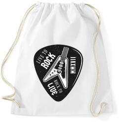 printfashion Live the rock - Rock to live - Sportzsák, Tornazsák - Fehér (6377080)