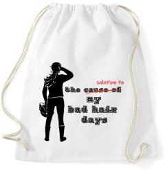printfashion bad hair - Sportzsák, Tornazsák - Fehér (2892332)