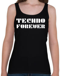 printfashion TECHNO FOREVER - Női atléta - Fekete (11508582)