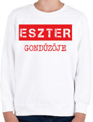 printfashion Gondűző - névvel (bögre) - Gyerek pulóver - Fehér (7023094)