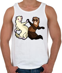 printfashion Vadas és albínó görénypáros - Férfi atléta - Fehér (4824529)