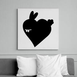 printfashion Nyuszi szív - Vászonkép - Fehér (6625115)