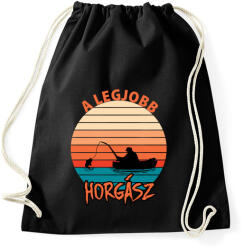 printfashion Legjobb horgász - Sportzsák, Tornazsák - Fekete (4836861)