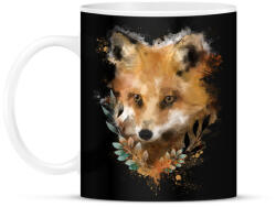 printfashion watercolor fox - Bögre - Fekete (922795)