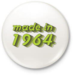 printfashion made-in-1964-green-grey - Kitűző, hűtőmágnes - Fehér (3076220)
