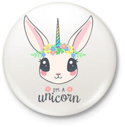 printfashion I'm a unicorn - Kitűző, hűtőmágnes - Fehér (7802373)