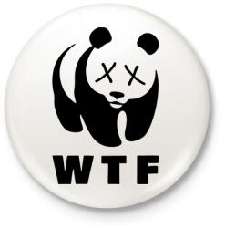 printfashion WTF - Kitűző, hűtőmágnes - Fehér (3077436)