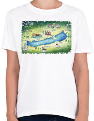 printfashion Balaton térkép - Gyerek póló - Fehér (7352950)